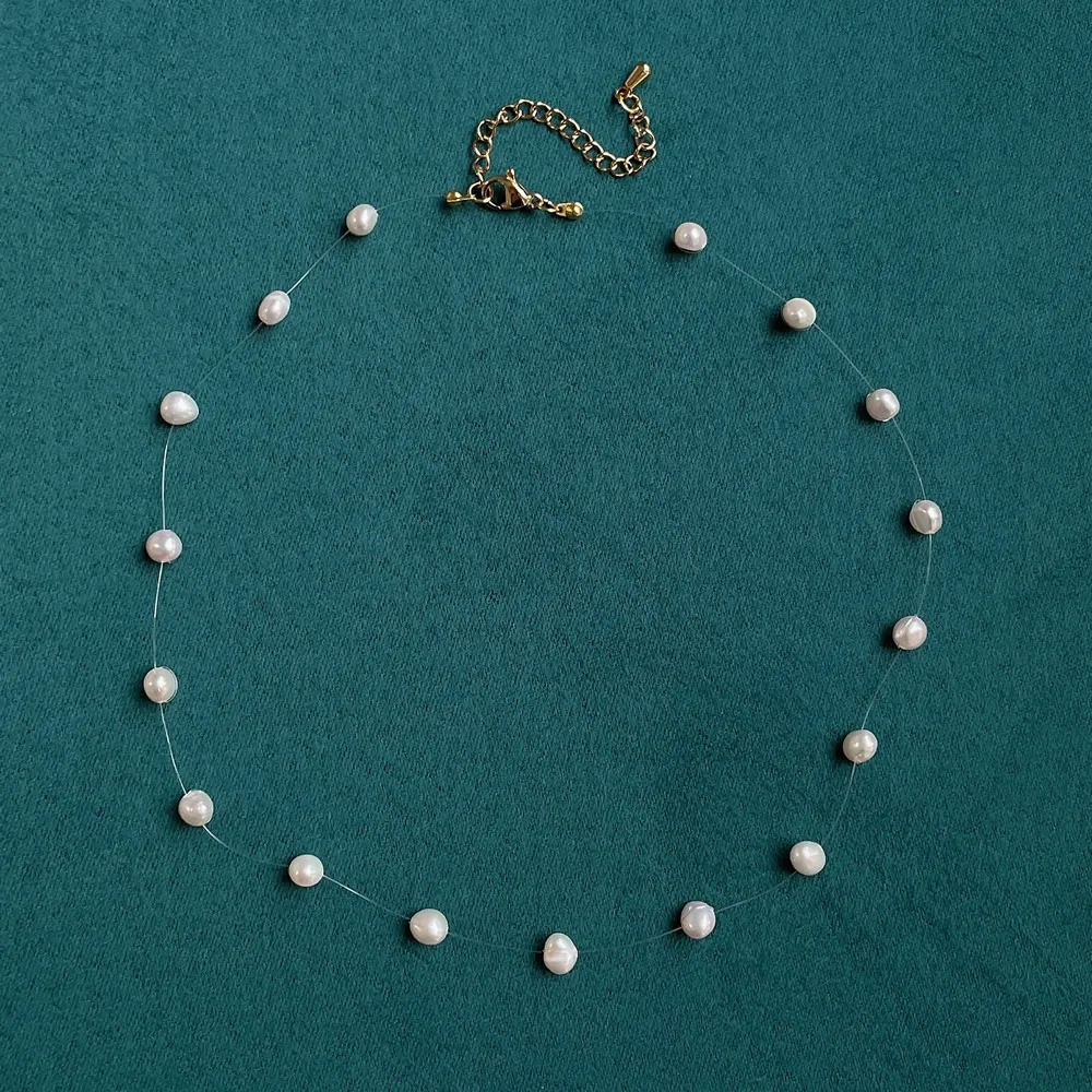 Pearl Choker Necklace Vintage - Natuurlijke zoetwaterparelketting voor vrouwen, handgemaakt, onregelmatige