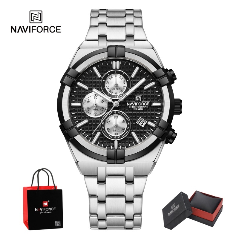 Watch Accessories - NAVIFORCE Heren Quartz Chronograaf Horloge Waterdicht