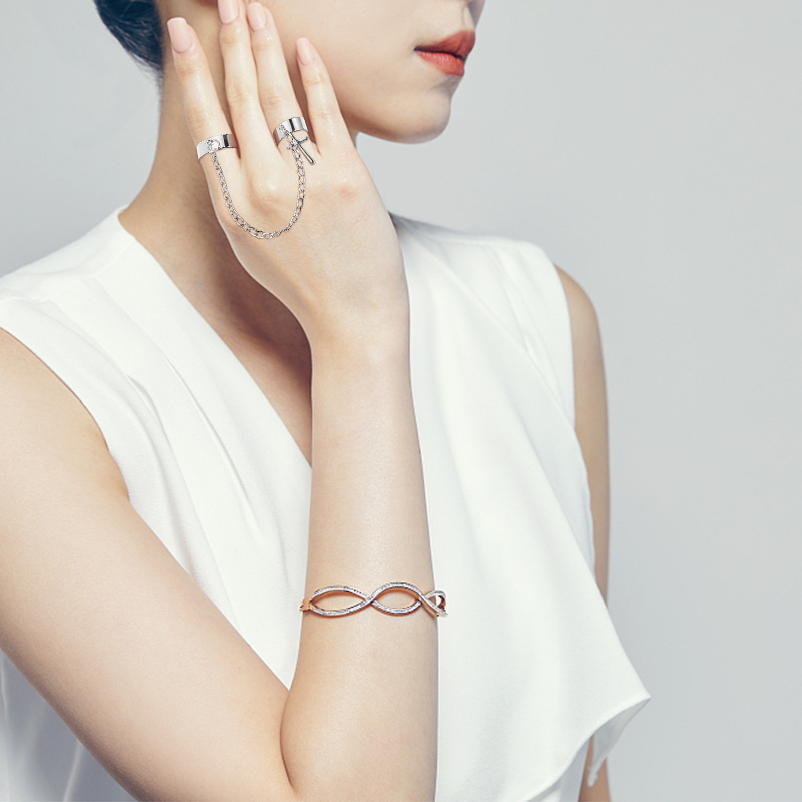 Vintage Punk Knuckle Rings Set - Knuckle Ring Set Kruisketting Vintage Gothic