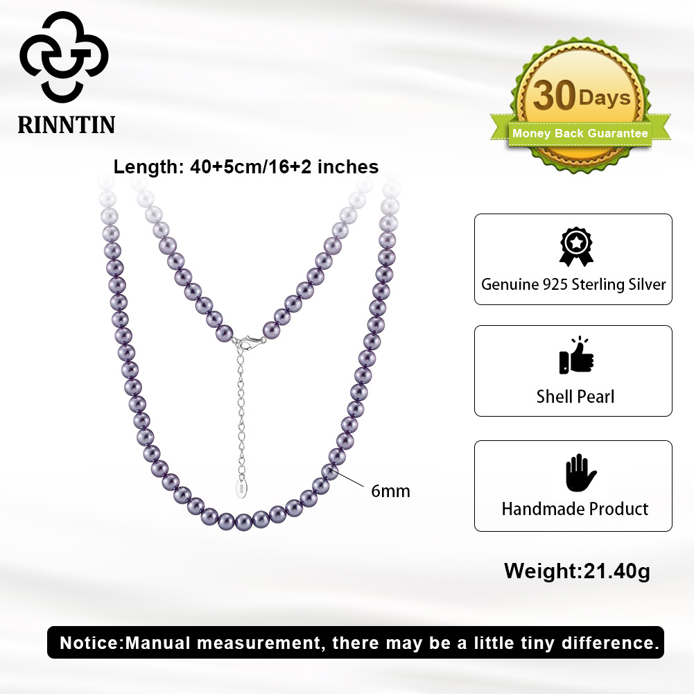 Rinntin 925 Zilveren Eenvoudig - Pearl Choker Necklace Vintage recensie en prijs