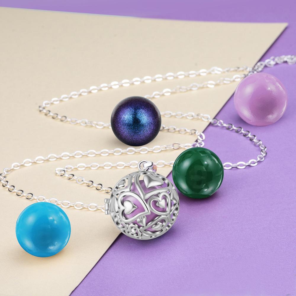 Eudora 20mm Harmonie Bal Hange - Heart Locket Necklace Photo recensie en prijs