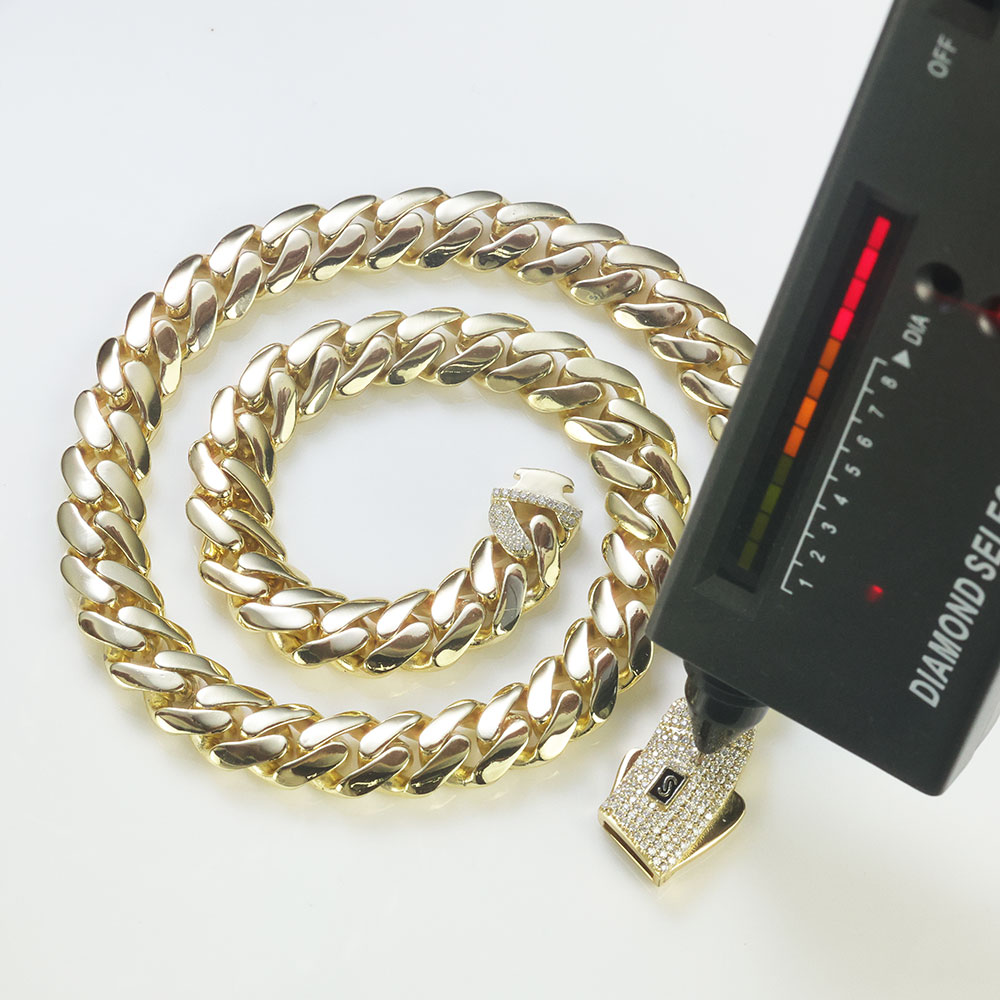ESKEEM Nieuwe 925 Zilveren Mon - Cuban Link Chain 12Mm recensie en prijs