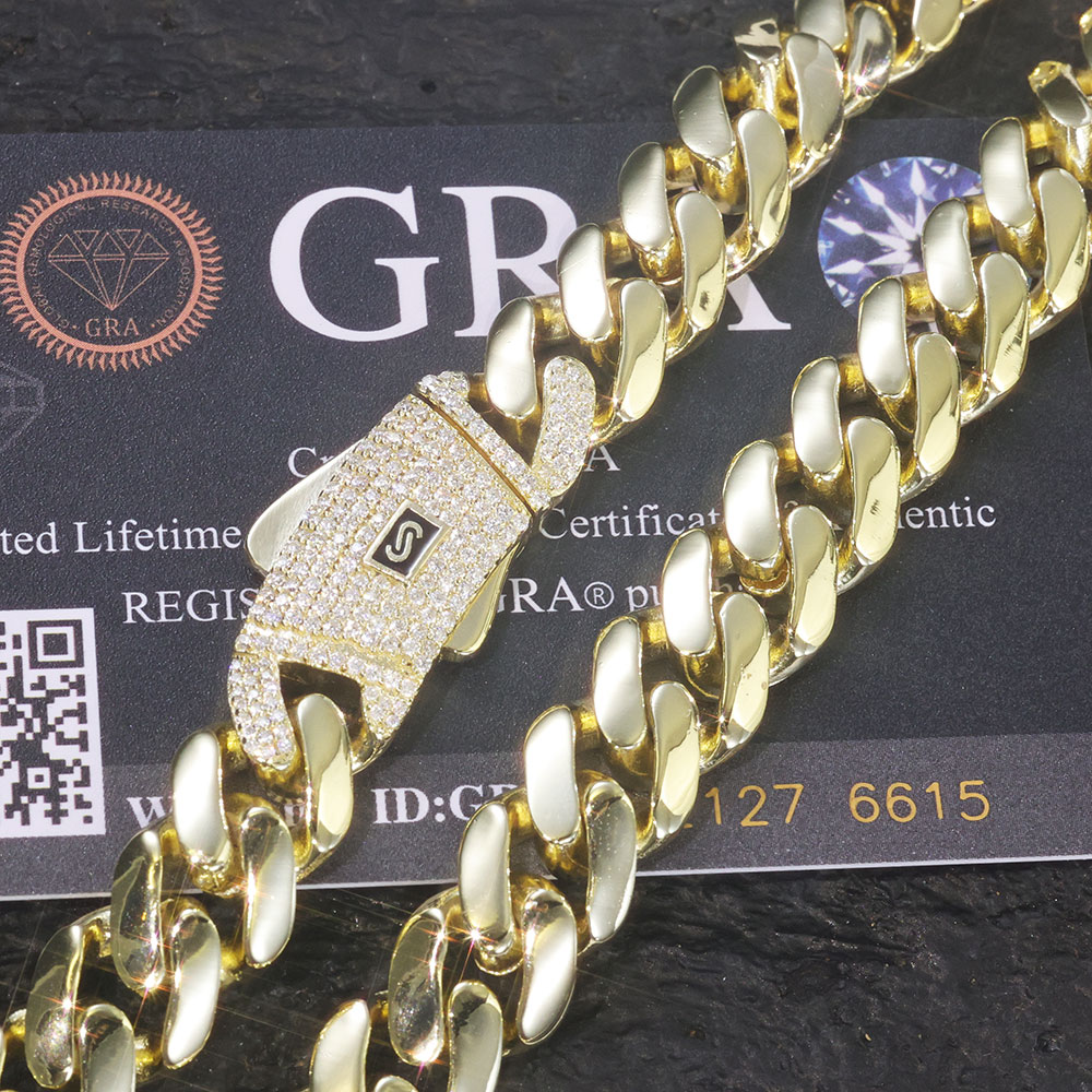 ESKEEM Nieuwe 925 Zilveren Mon - Cuban Link Chain 12Mm recensie en prijs