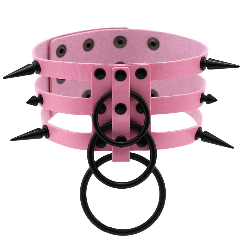 Mode Vrouwen Mannen Zwarte Riv - Goth Punk Spike Choker recensie en prijs
