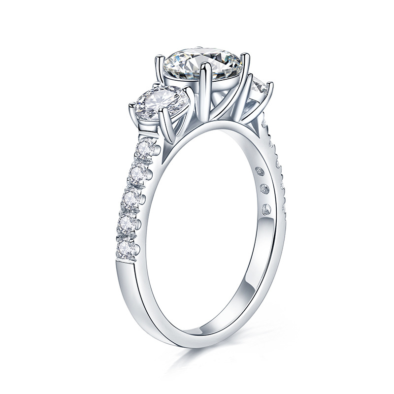 HTOTOH 3 Steen 1 Karaat D Kleu - Moissanite Engagement Ring 1 Carat recensie en prijs