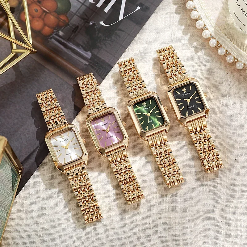 Dames Retro Vierkant Metalen B - Watch Accessories recensie en prijs