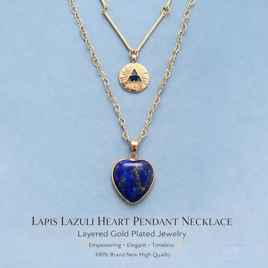 Gelaagde kettingen met natuurl - Layered Pendant Necklace Aesthetic recensie en prijs