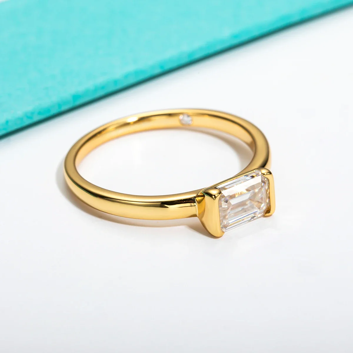 FCGJHW 1 Karaat Smaragdgeslepe - Moissanite Engagement Ring 1 Carat recensie en prijs