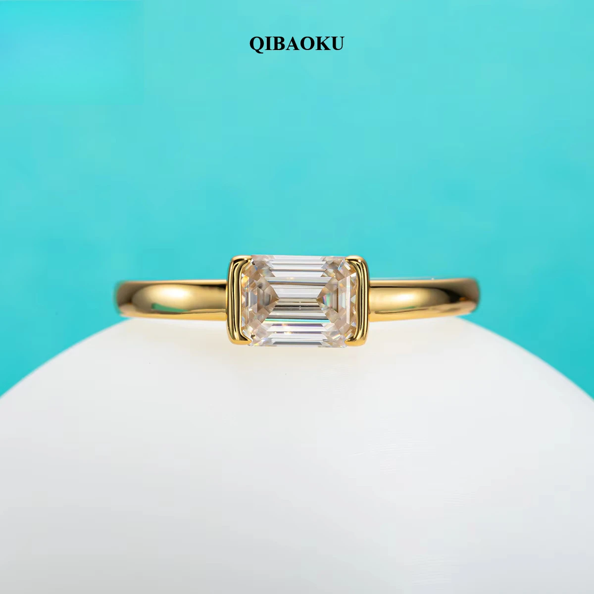 FCGJHW 1 Karaat Smaragdgeslepe - Moissanite Engagement Ring 1 Carat recensie en prijs